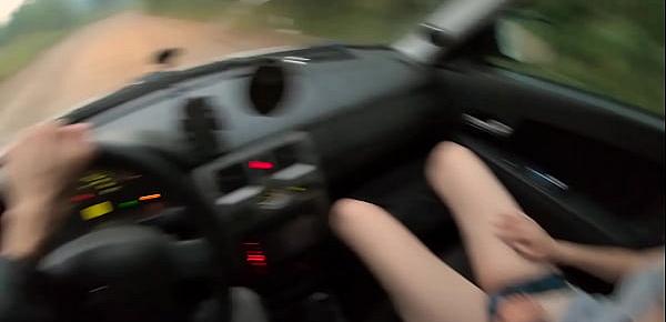  Young hitchhiker girl fucks a stranger for a free ride!